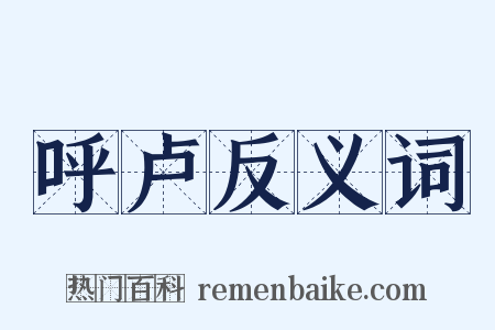 呼卢反义词是什么意思的图片